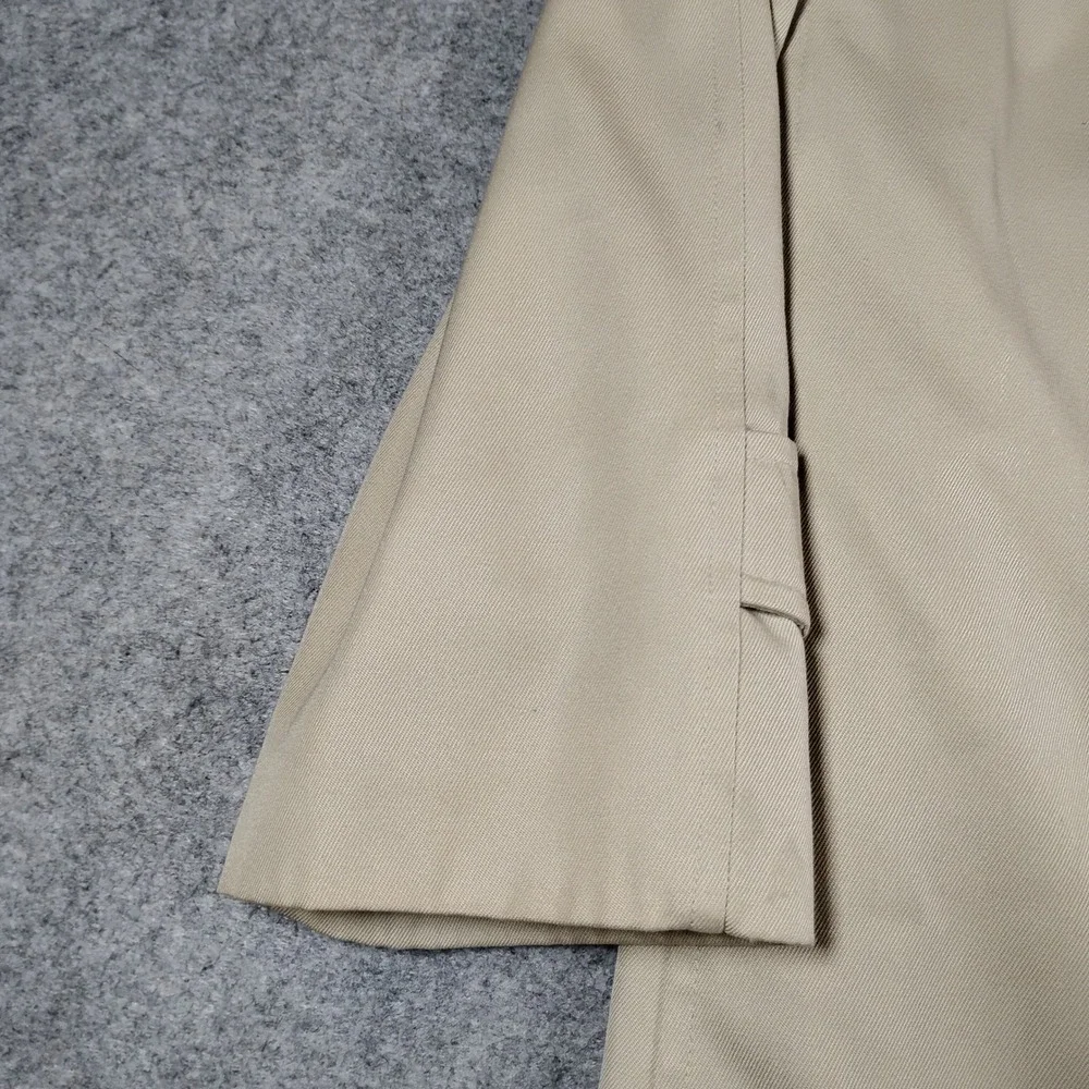 VTG Burberrys England Lane Crawford Beige Trench Coat Wool Liner Womens 6 Petite - Picture 15 of 16